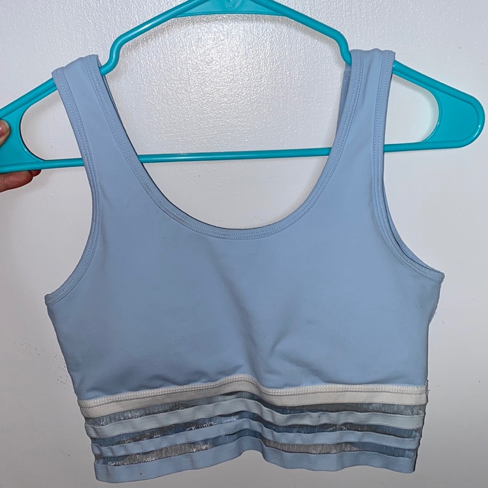 Pastel blue sports bra! Size M. Once worn once!